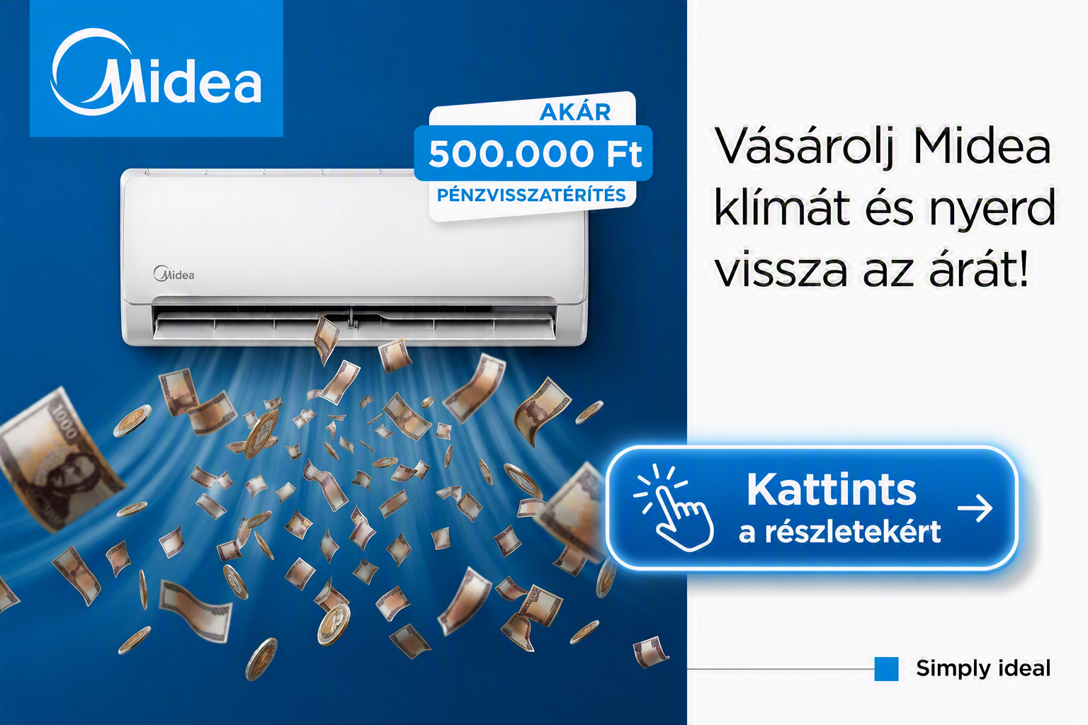Midea pénzvisszatérítési akció